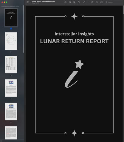 Professional Lunar Return Reading